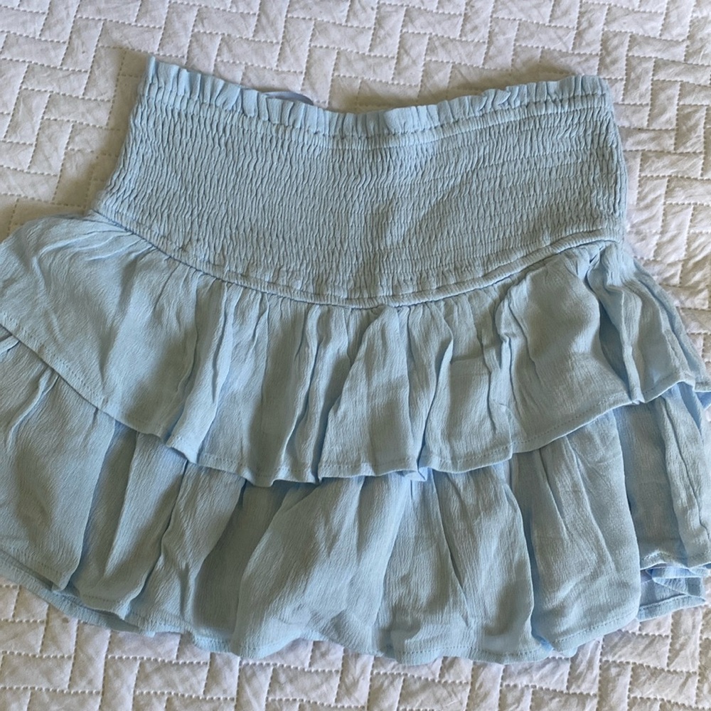 Cotton Candy LA Blue tiered mini skirt